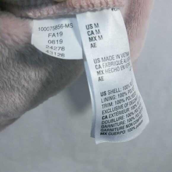 Ideology Womens Pink Faux-Fur Quarter-Zip Hoodie, Shimmer Size M - Picture 8 of 9